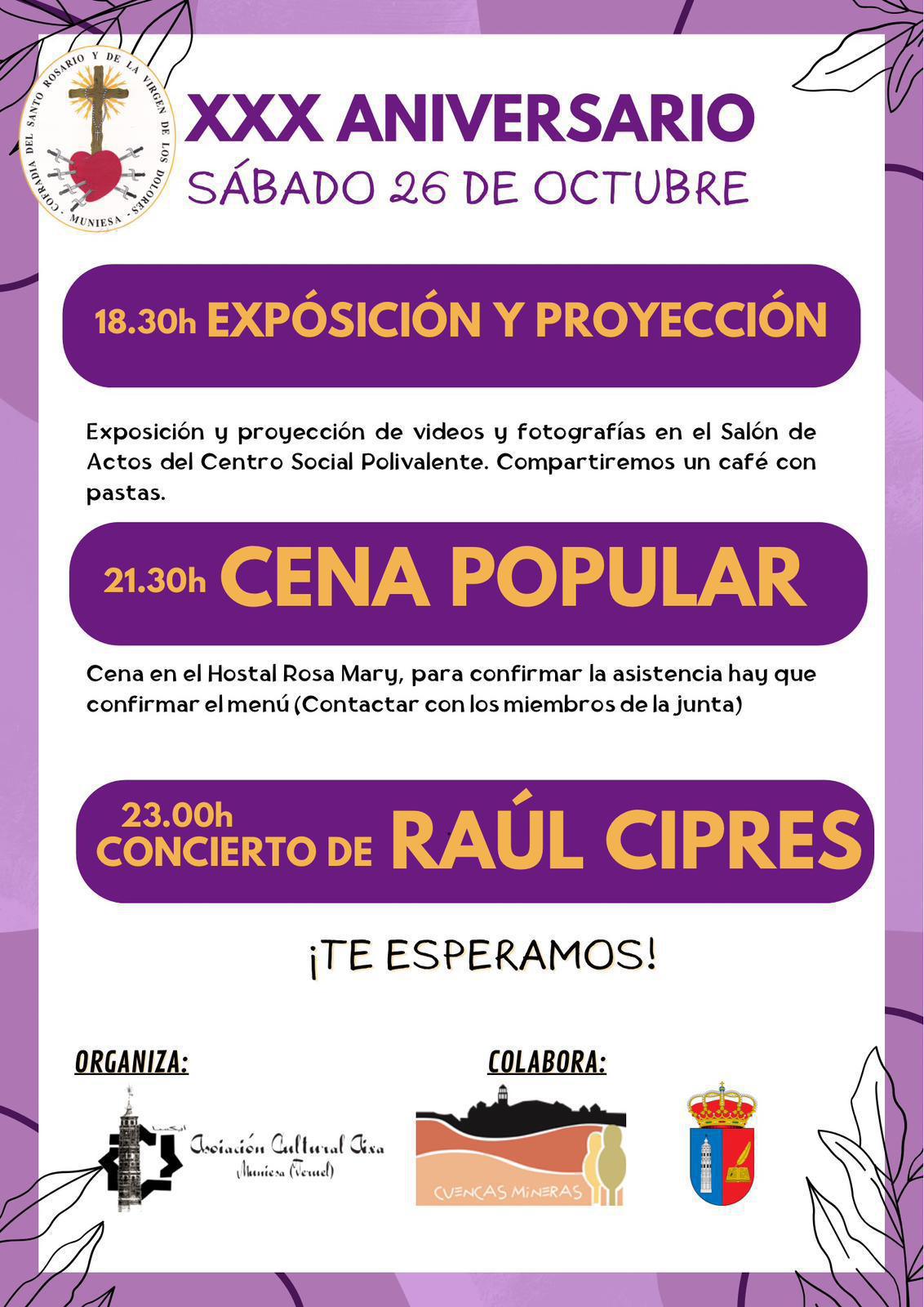 XXX ANIVERSARIO DE LA COFRADÍA XXX ANIVERSARIO DE LA COFRADÍA