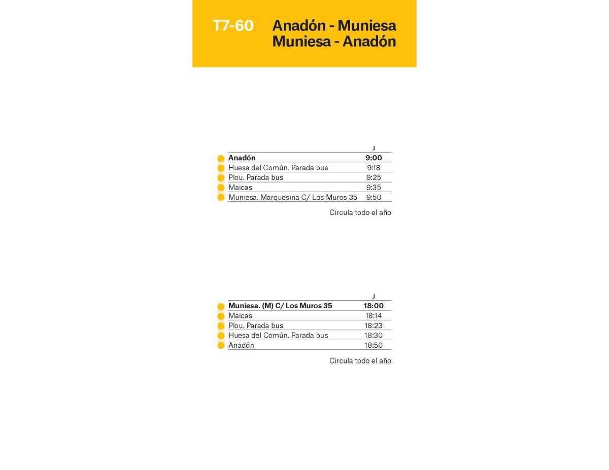 MUNIESA. BUS NUEVAS LÍNEAS Y HORARIO MUNIESA. BUS NUEVAS LÍNEAS Y HORARIO