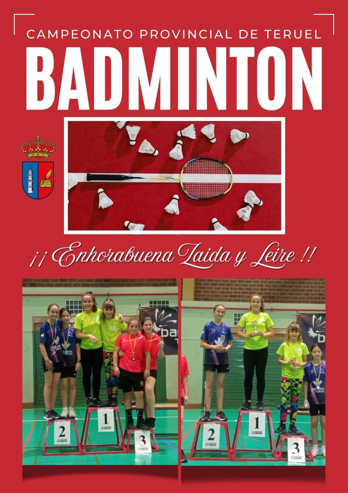 MUNIESA. BADMINTON. CAMPEONAS MUNIESA. BADMINTON. CAMPEONAS
