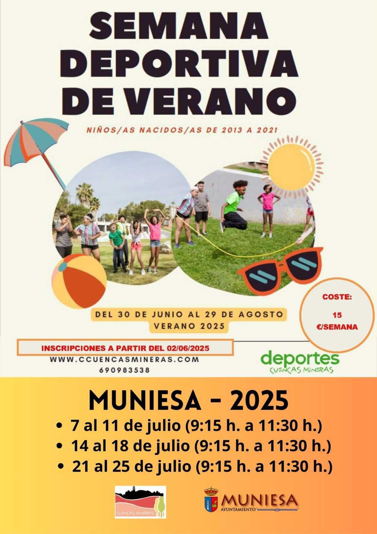 MUNIESA. DEPORTE VERANO PARA NIÑOS