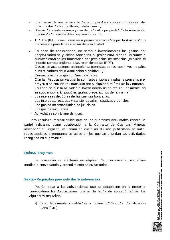 SUBVENCIONES PARA ASOCIACIONES DE LA COMARCA 