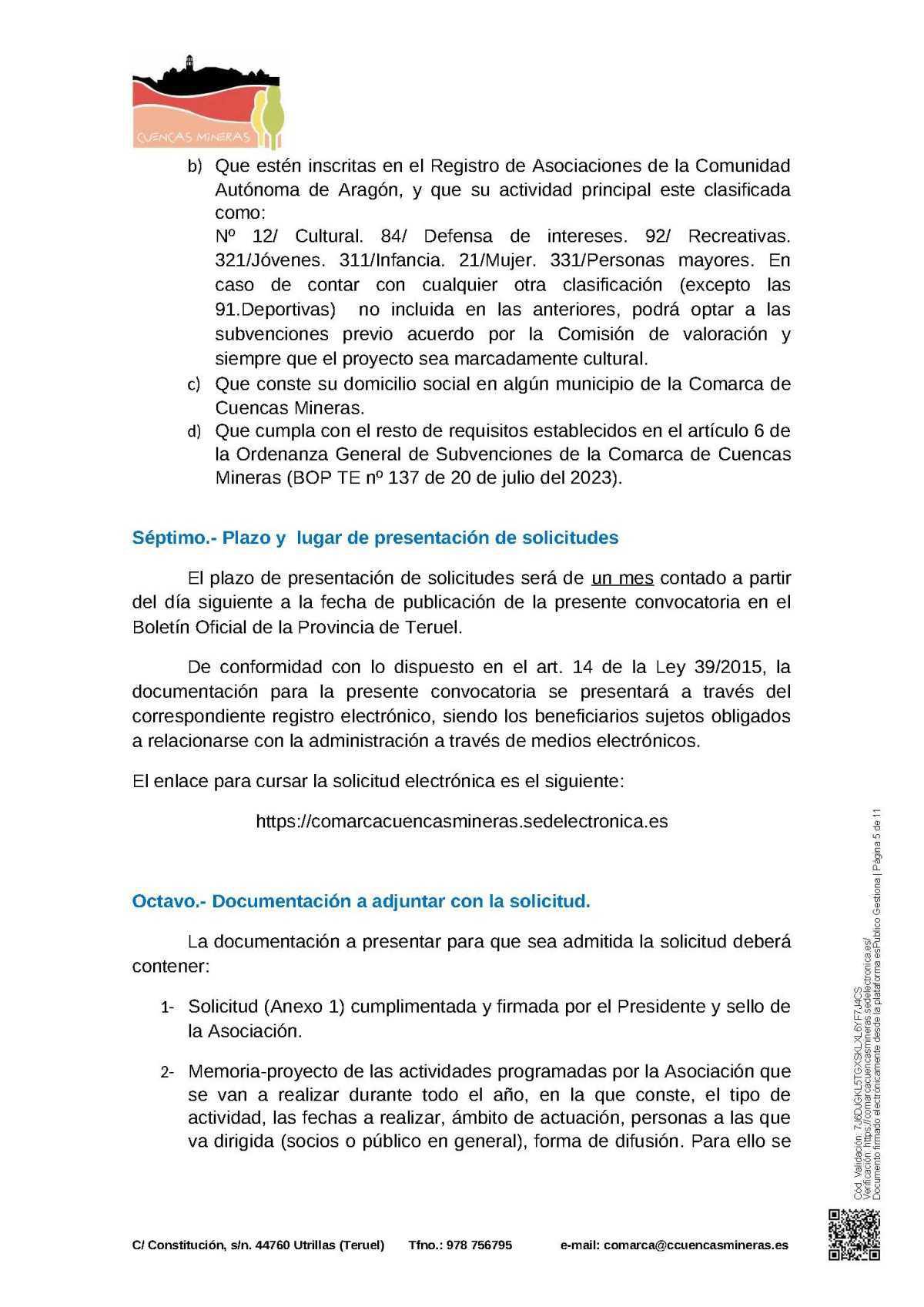 SUBVENCIONES PARA ASOCIACIONES DE LA COMARCA 