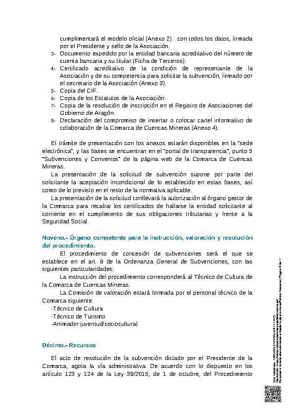 SUBVENCIONES PARA ASOCIACIONES DE LA COMARCA 