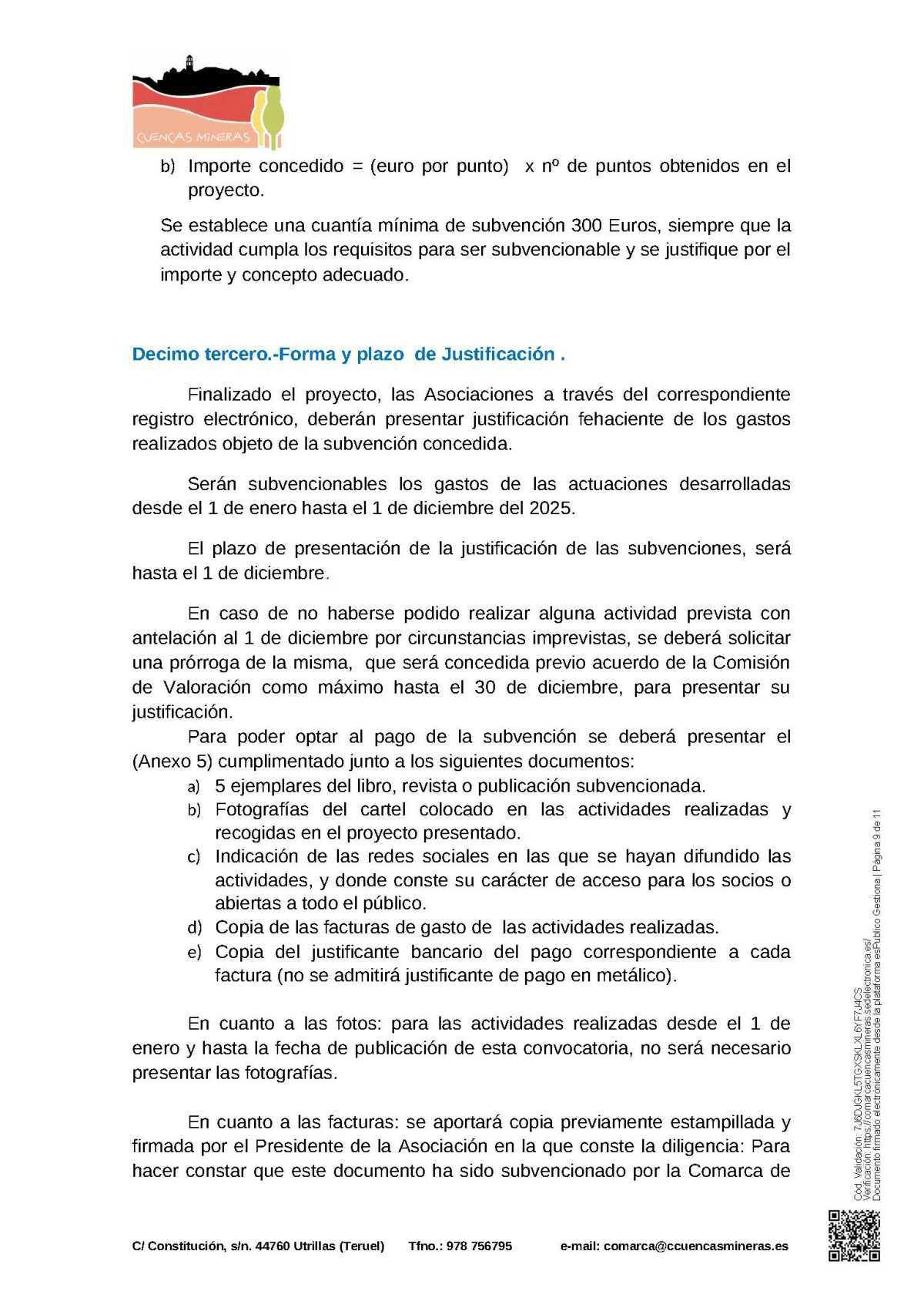 SUBVENCIONES PARA ASOCIACIONES DE LA COMARCA 