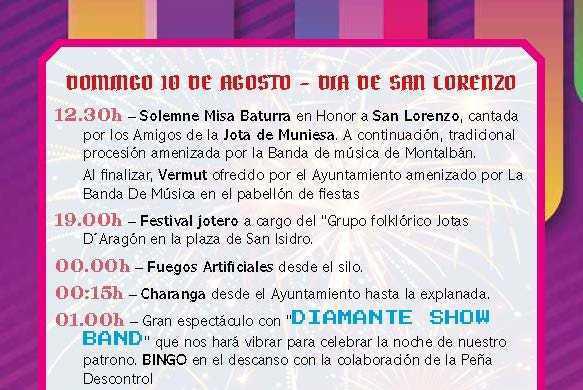 DOMINGO 10. FIESTA DE SAN LORENZO