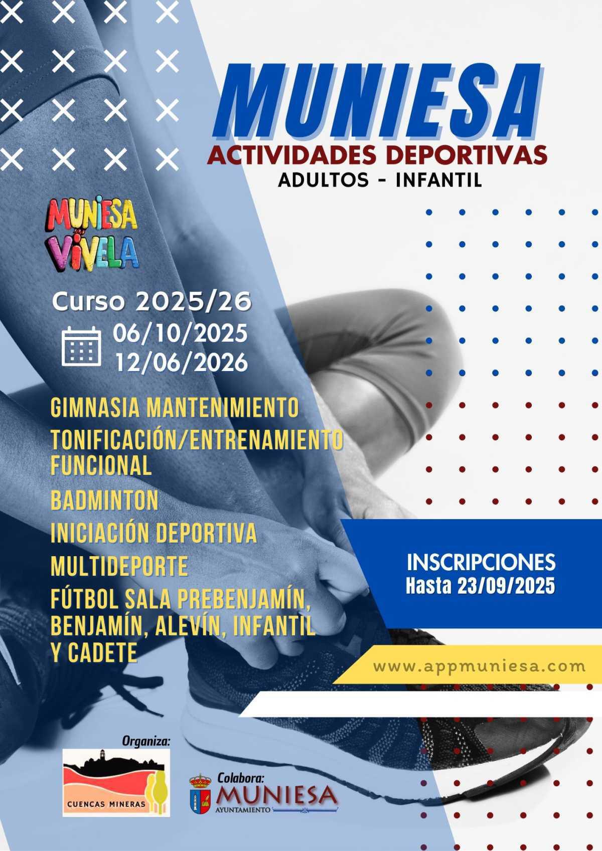 MUNIESA. DEPORTE ACTIVIDADES 2025/26