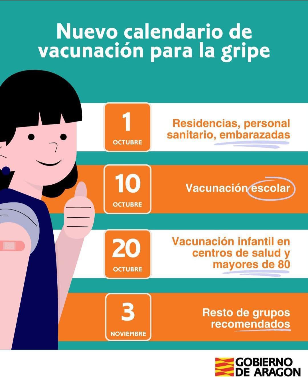 MUNIESA. VACUNAS GRIPE. CALENDARIO