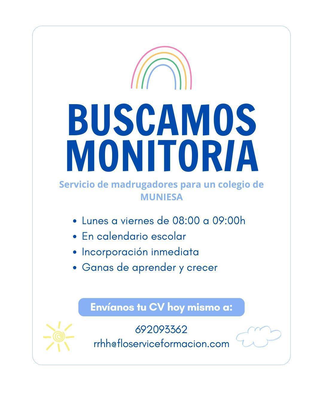 MUNIESA. OFERTA DE TRABAJO