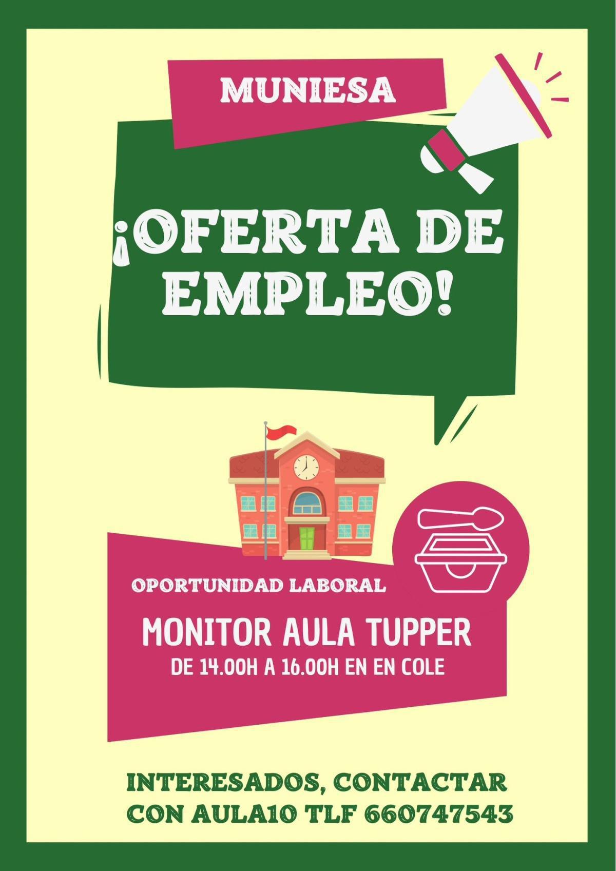 MUNIESA. OFERTA DE TRABAJO