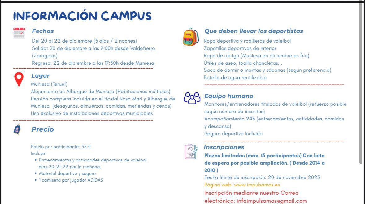 MUNIESA. CAMPUS NAVIDAD. VOLEIBOL MUNIESA. CAMPUS NAVIDAD. VOLEIBOL