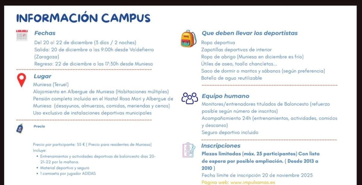 MUNIESA. NUEVO CAMPUS BASKET