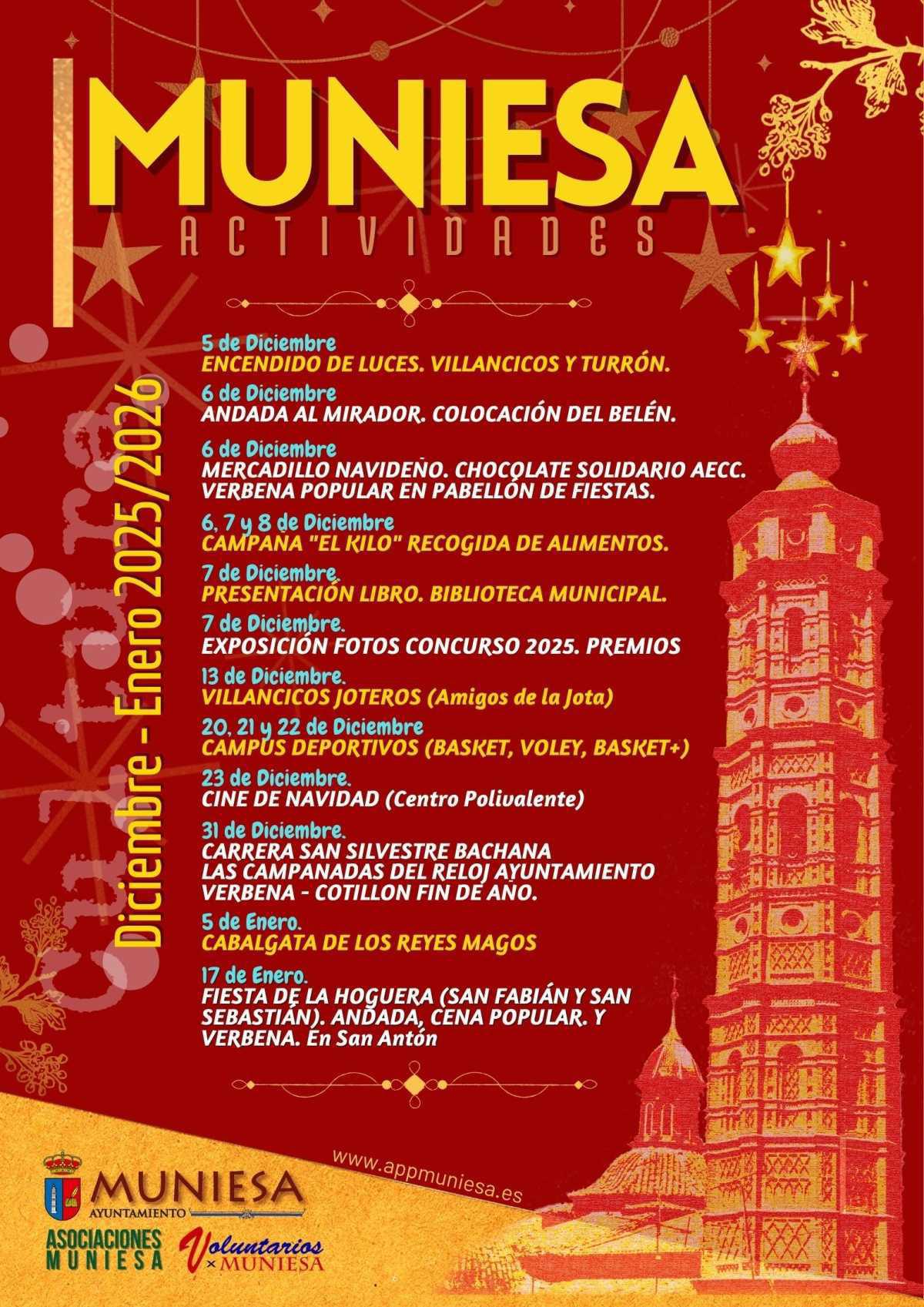 MUNIESA. CALENDARIO DE ACTIVIDADES