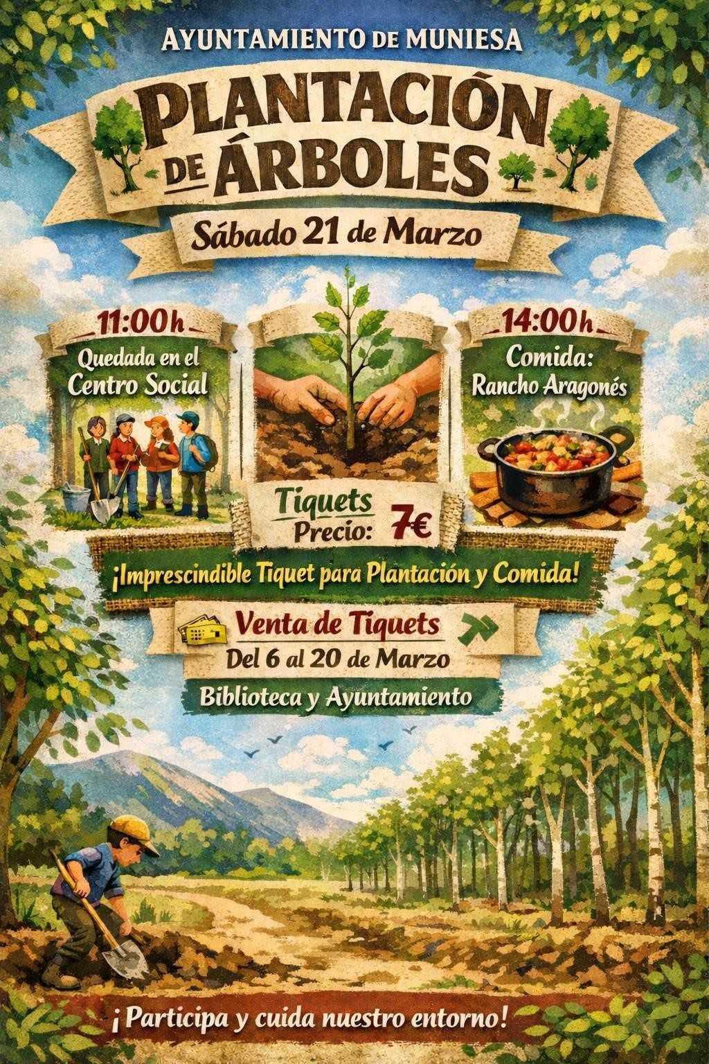 MUNIESA. DÍA ÁRBOL CAMBIA DE FECHA MUNIESA. DÍA ÁRBOL CAMBIA DE FECHA