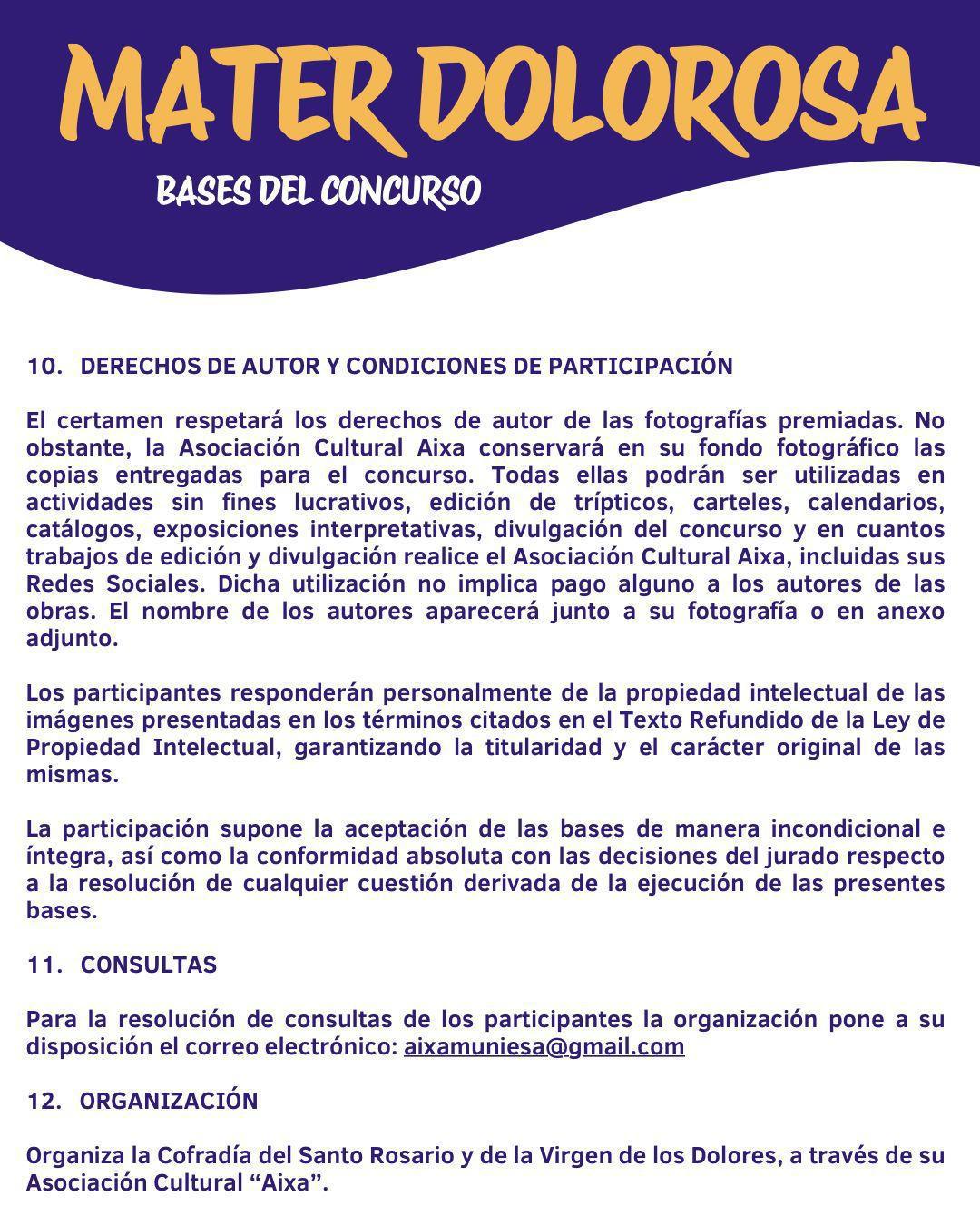 CONCURSO FOTOGRAFÍA MATER DOLOROSA