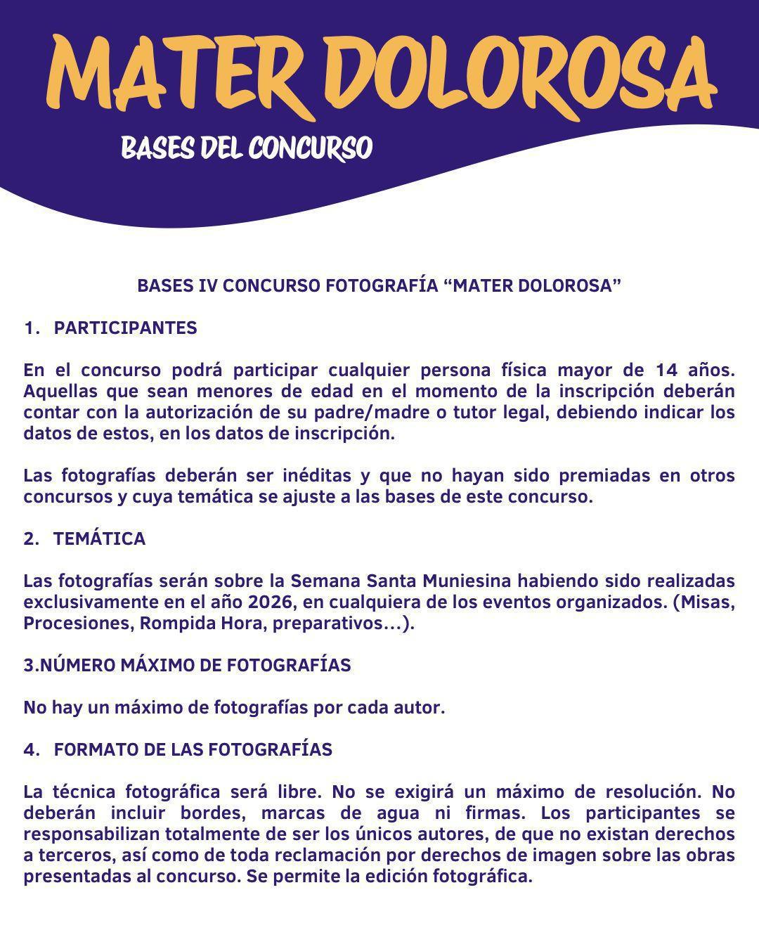 CONCURSO FOTOGRAFÍA MATER DOLOROSA