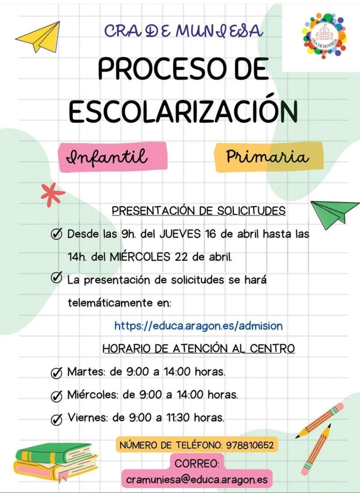 MUNIESA. PROCESO DE ESCOLARIZACIÓN.