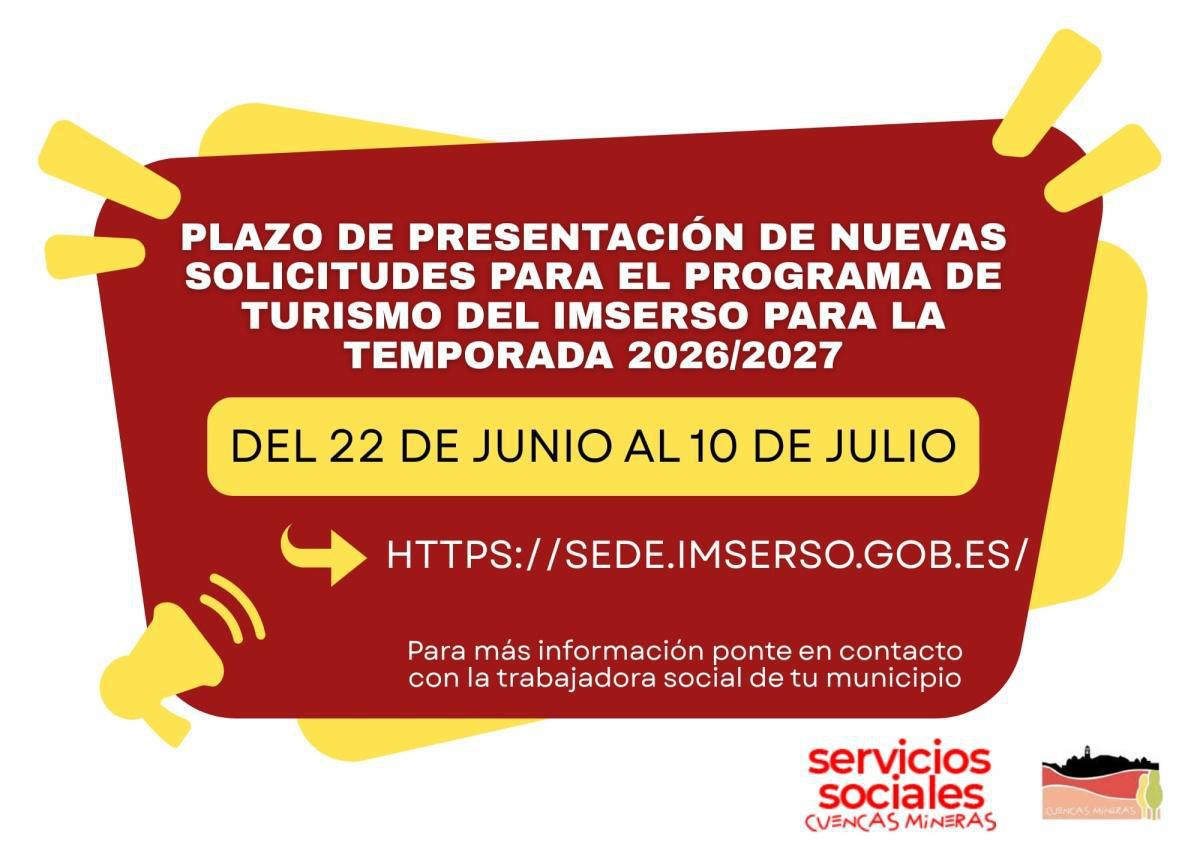 IMSERSO. PLAZO NUEVAS SOLICITUDES 