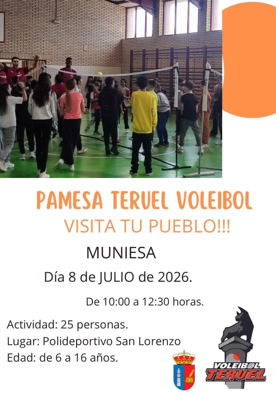 MUNIESA JUEGA AL VOLEIBOL MUNIESA JUEGA AL VOLEIBOL