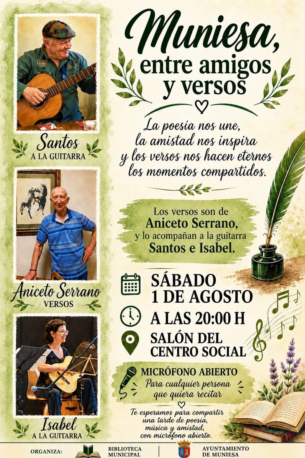 MUNIESA. RECITAL DE POESÍA MUNIESA. RECITAL DE POESÍA