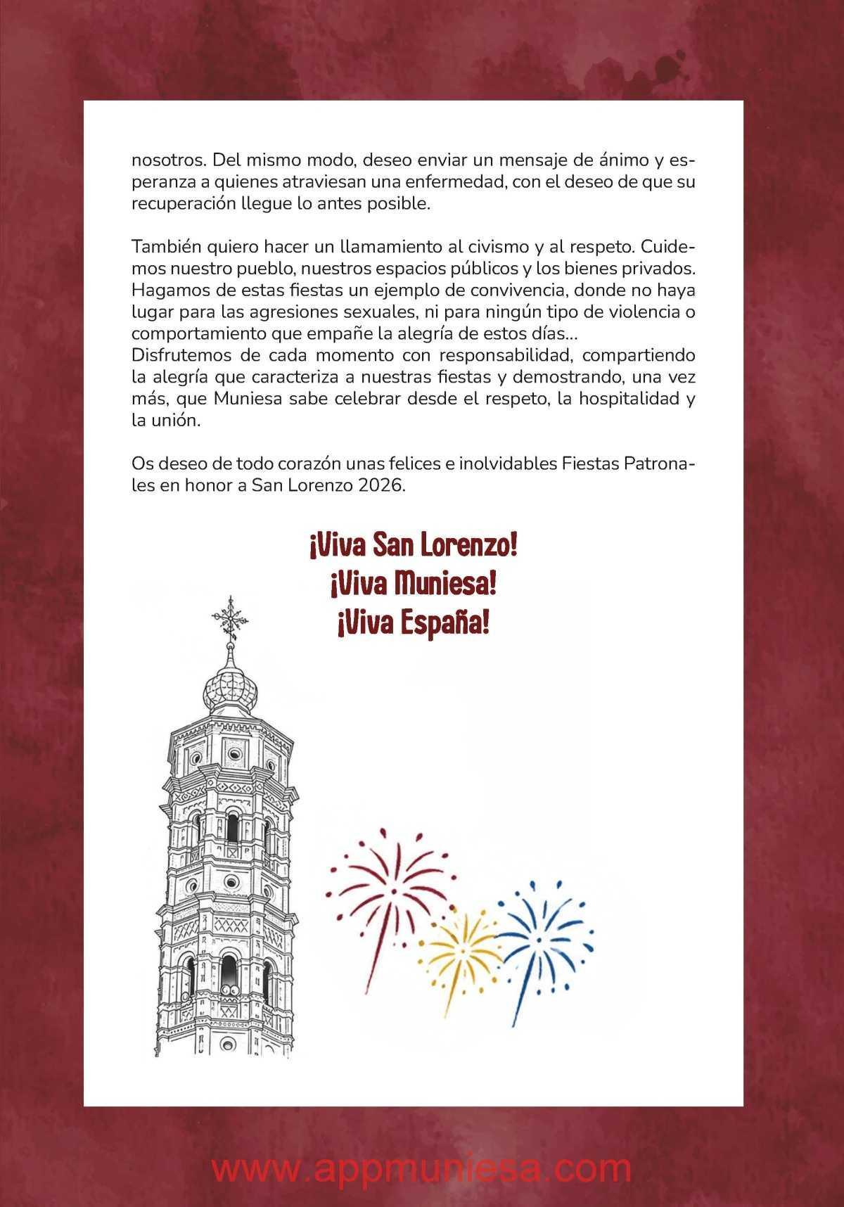 MUNIESA. PROGRAMA DE FIESTAS COMPLETO