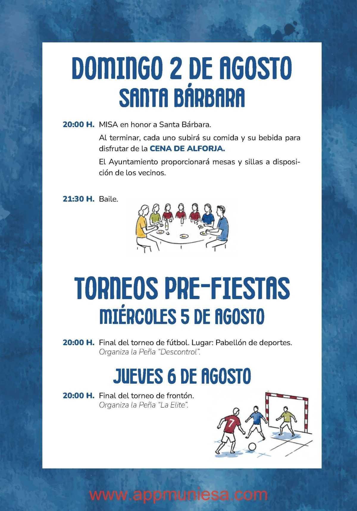MUNIESA. PROGRAMA DE FIESTAS COMPLETO