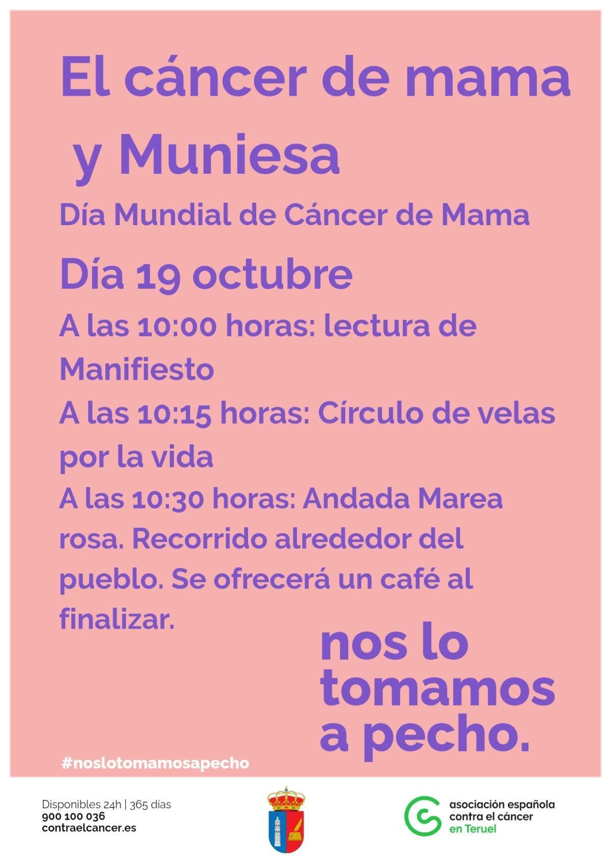 MUNIESA. DÍA MUNDIAL DEL CÁNCER DE MAMA MUNIESA. DÍA MUNDIAL DEL CÁNCER DE MAMA