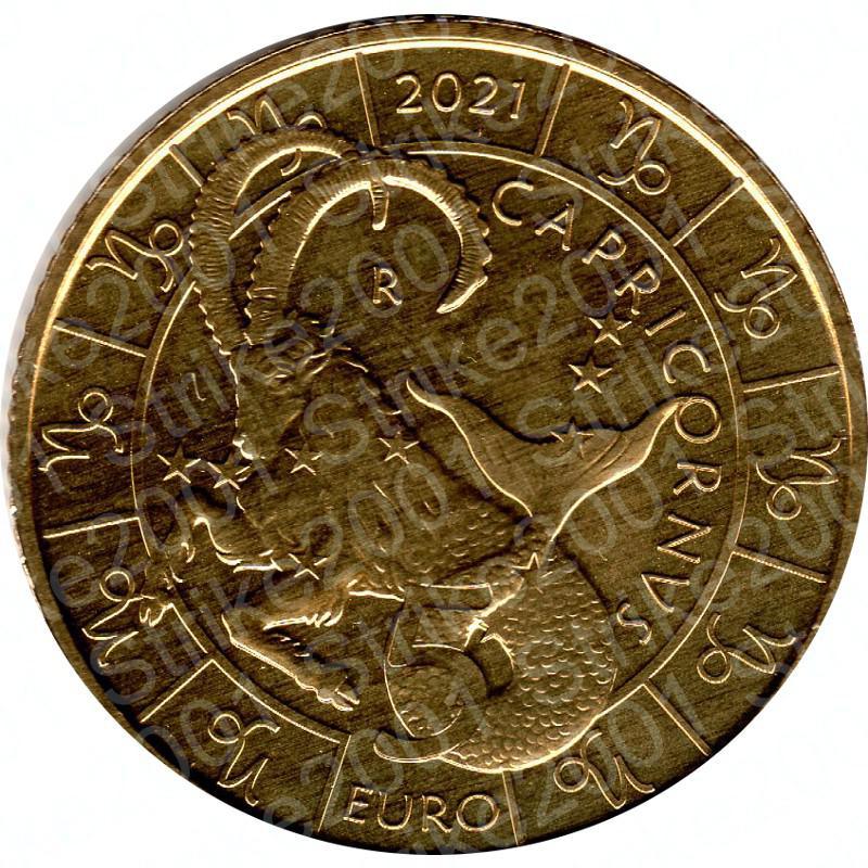 San Marino - 5€ 2021 FDC Zodiaco Capricorno - Capricornus