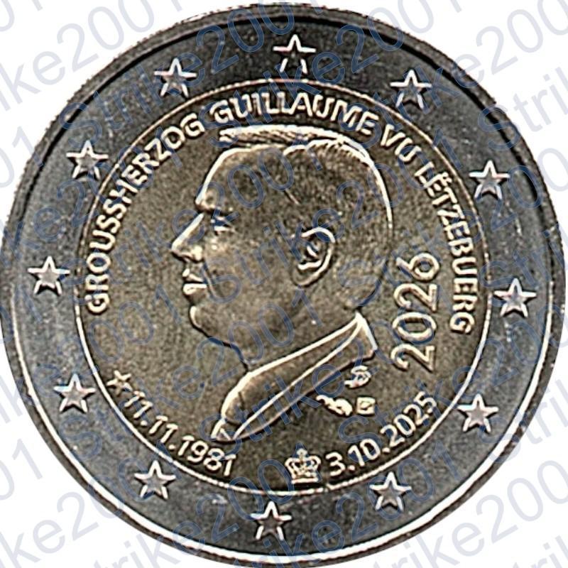 Lussemburgo - 2€ Comm. 2026 FDC Granduca Guglielmo V