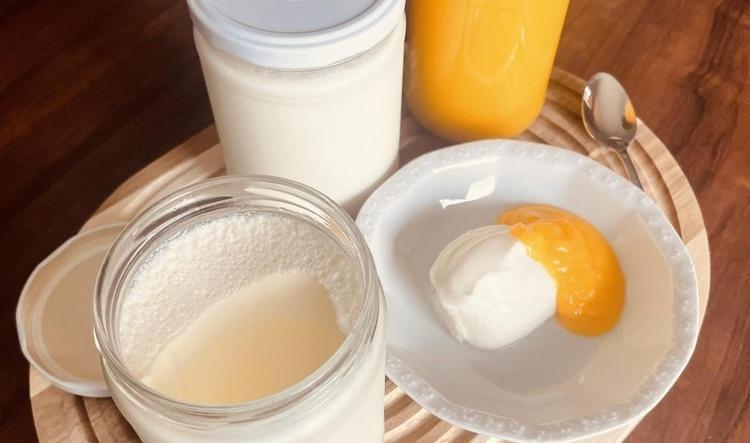 Griechischer Joghurt mit Mango-Sauce