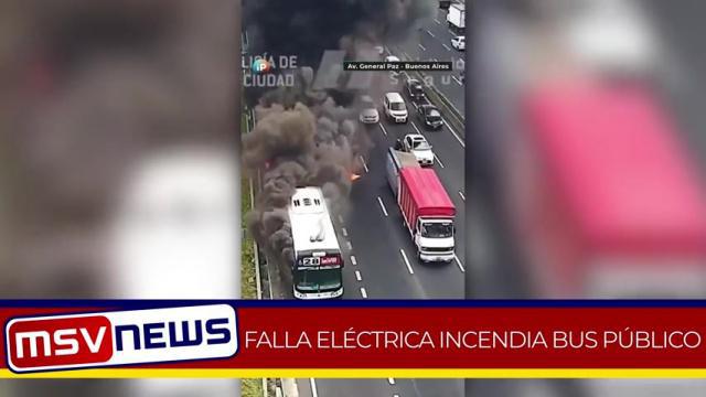 Falla Eléctrica Incendia Bus Público