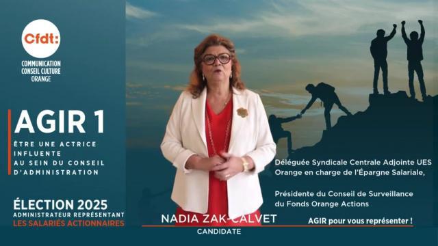 N°1 🗳 Élection Administrateur représentant les Salariés Actionnaires 🗳 chez Orange