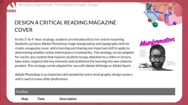 Design a critical reading magazine cover