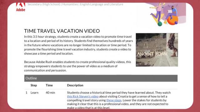 Time travel vacation video