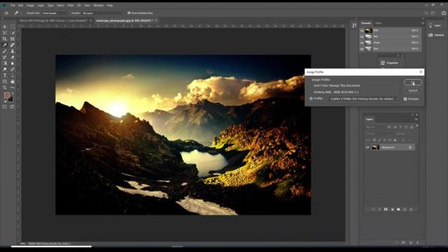 Adobe Photoshop - تصحيح الألوان لانجاز مناظر سريالية