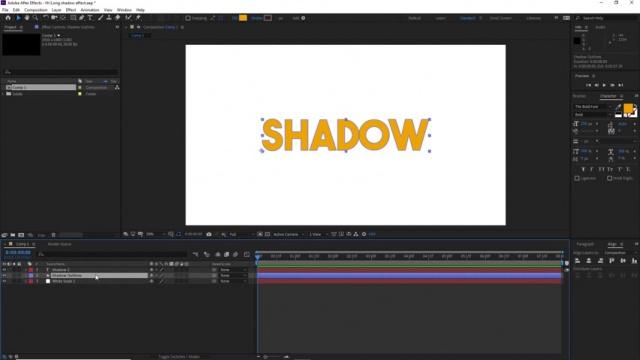 Adobe After Effects - تأثير الظل الطويل