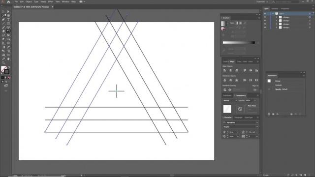 Adobe Illustrator - تعلّم كيفية إنشاء تأثير المثلث الوهمي