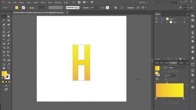 Adobe Illustrator - تعلم كيفية إنشاء تأثير انسلاخ