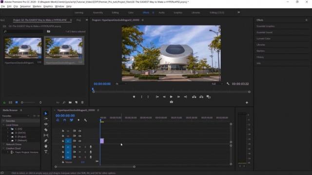 Adobe Premiere Pro - تعلم كيفية إنشاء لقطات هايبرلابس