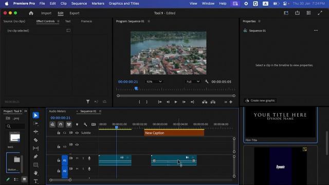 Adobe Premiere Pro - لوح الخصائص
