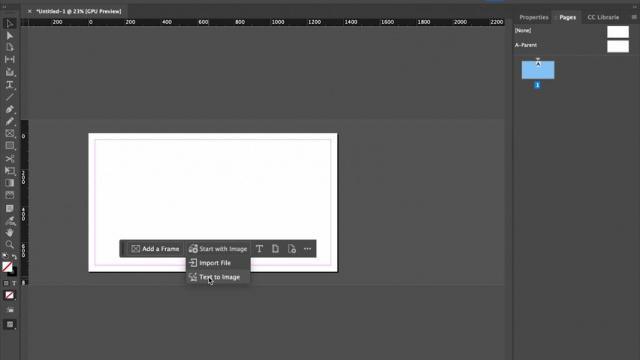 Adobe InDesign - تحويل النص إلى صور