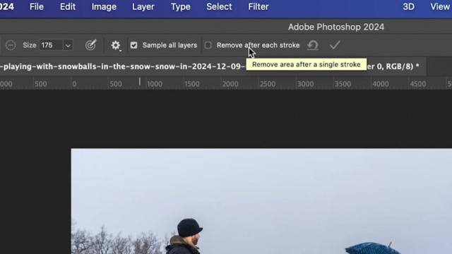 Adobe Photoshop - أداة الإزالة