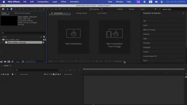 Adobe After Effects - إستيراد النماذج ثلاثية الأبعاد
