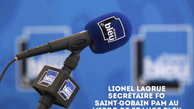 Partenariat : Lionel Lagrue, secrétaire du syndicat FO Saint-Gobain PAM au micro de France Bleu Sud Lorraine.