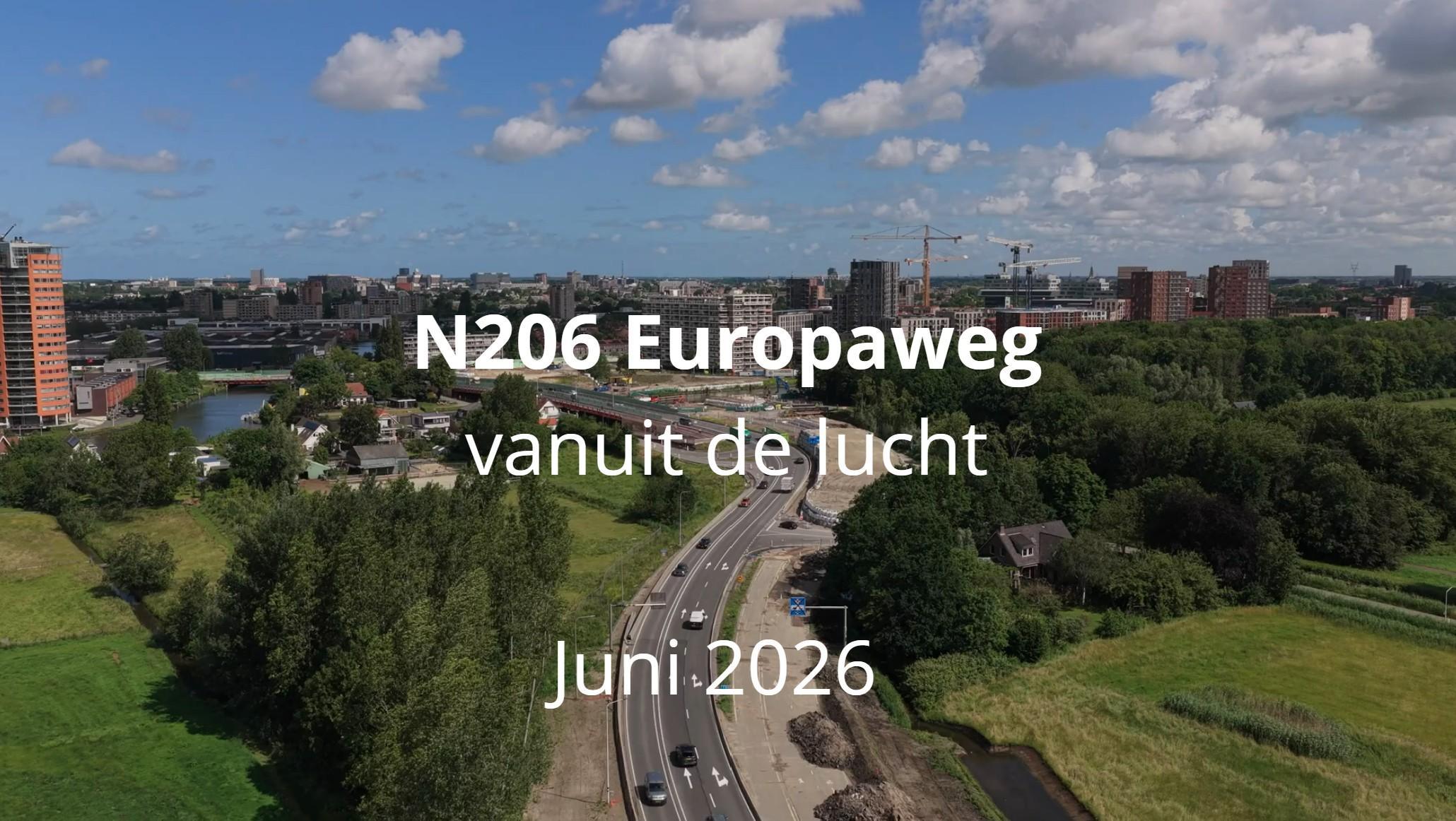 Video | De N206 Europaweg vanuit de lucht