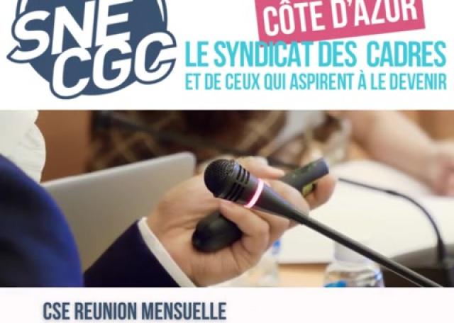 CSE REUNION MENSUELLE DU 24 OCTOBRE 2023 COMPTE RENDU DISPONIBLE