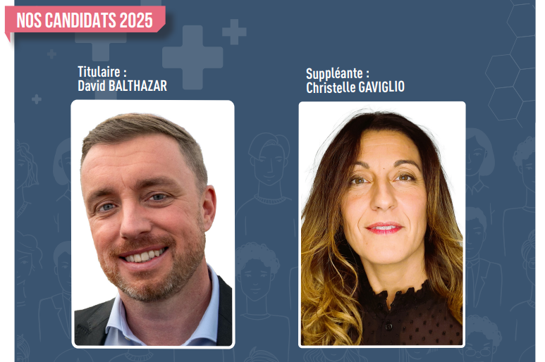 David BALTHAZAR et Christelle GAVIGLIO : Les candidats soutenus par le SNE-CGC pour vous représenter chez BPCE Mutuelle
