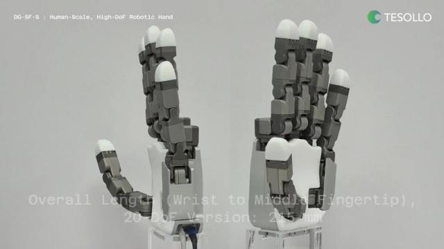 تكشف Tesollo عن يد روبوتية للأجسام الهشّة