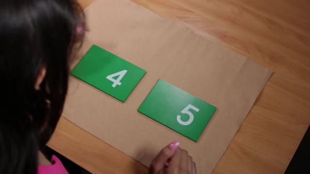 Math Lesson 10 * Sandpaper #s 7, 8, 9