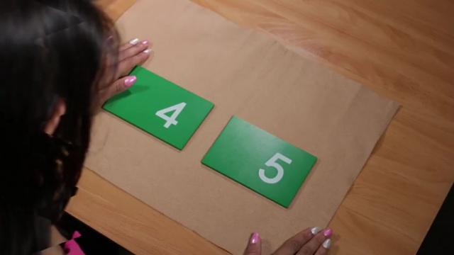 Math Lesson 8 * Sandpaper Numbers 3 & 4