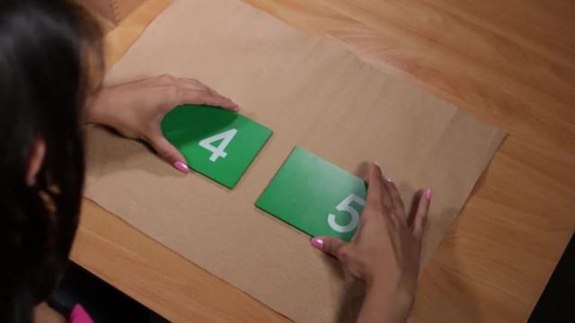Math Lesson 7 * Sandpaper Numbers 1 & 2 